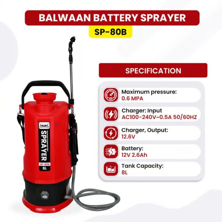 Balwaan SP 80B Li-Ion Battery Sprayer (8L) – thumb